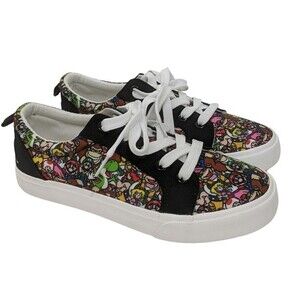 Canvas Sneakers Super Mario Shoes 4 Big Kids Lace Up Low Top Nintendo NWT New